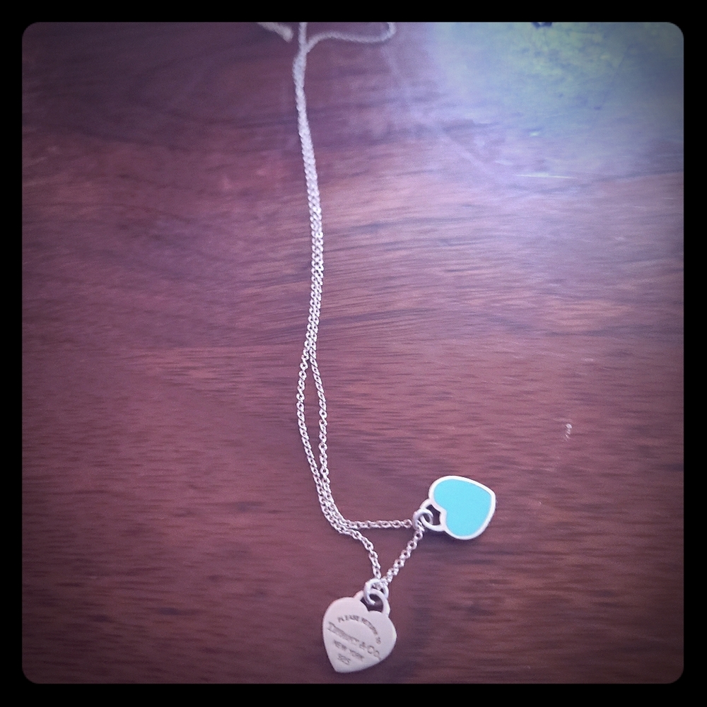 Tiffany double tag necklace